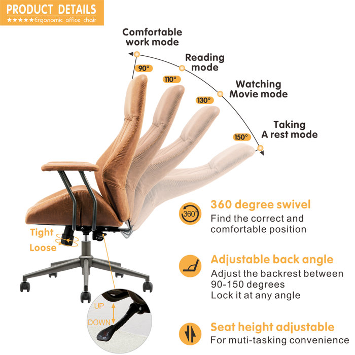 Inbox Zero Executive Chair & Reviews Wayfair